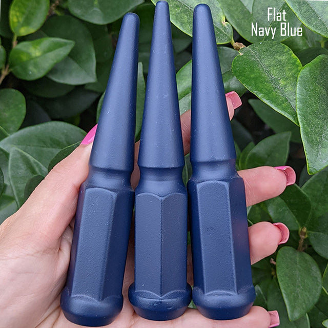 32 Pc 14x1.5 Spike Lug Nuts 4.5" Tall - Powder Coated - Various Colors