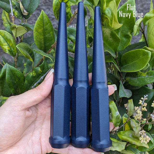 1 Pc 14x1.5 Spike Lug Nuts 6" Tall - Powder Coated - Various Colors