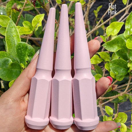 32 Pc 14x1.5 Spike Lug Nuts 4.5" Tall - Powder Coated - Various Colors