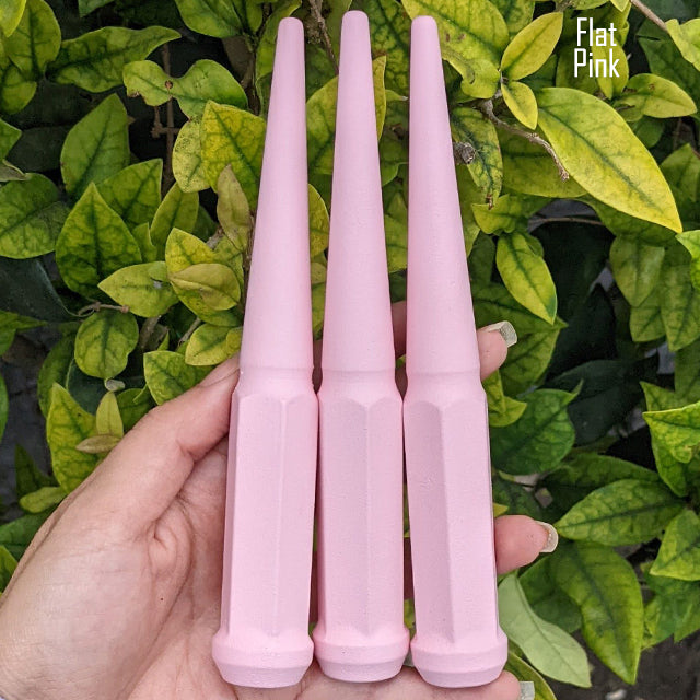 1 Pc 14x1.5 Spike Lug Nuts 6" Tall - Powder Coated - Various Colors