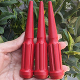 32 Pc 14x1.5 7-Spline Spike Lug Nuts 4.5" Tall - Powder Coated + Key Socket