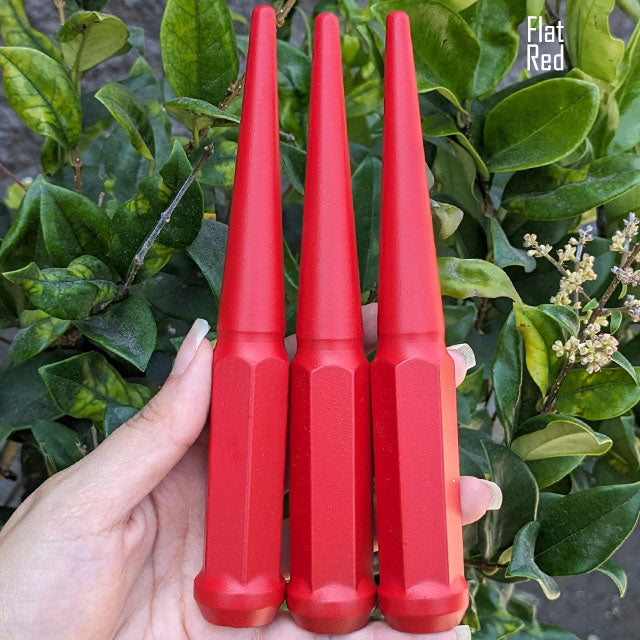 1 Pc 14x1.5 Spike Lug Nuts 6" Tall - Powder Coated - Various Colors