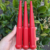 24 Pc 14x1.5 Spike Lug Nuts 6" Tall - Powder Coated - Various Colors
