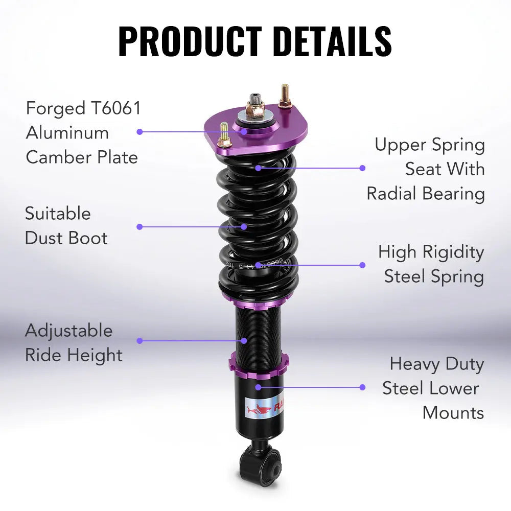For 1989-2005 Mazda Miata MX5 Coilover Shock Absorbers Struts 4PCS