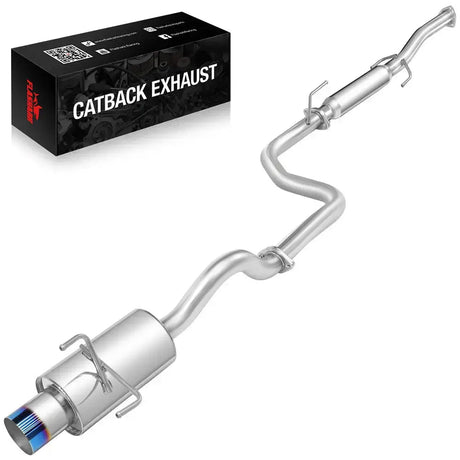 1992-1995 Honda Civic 1.5L 4.5 Inches Burnt Muffler Tip Racing Catback Exhaust System Flashark