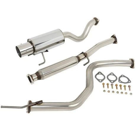 1992-1995 Honda Civic 1.5L 4 Inches Rolled Muffler Tip Racing Catback Exhaust System（3-Door Only）