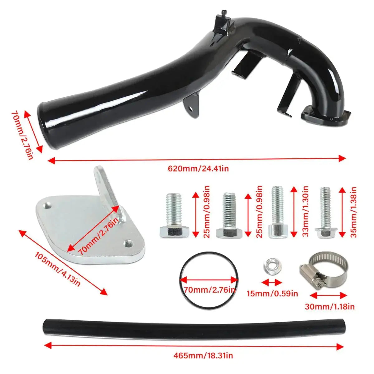 For 2006-2007.4 6.6L Chevy Silverado Classic GMC Duramax LBZ Diesel EGR Delete Kit (Upgraded)