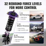 For 2016-2022 Acura ILX (DE2) 32-Way Damping Coilover Shock Absorbers Struts | Flashark Flashark