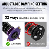 For 2016-2022 Acura ILX (DE2) 32-Way Damping Coilover Shock Absorbers Struts | Flashark