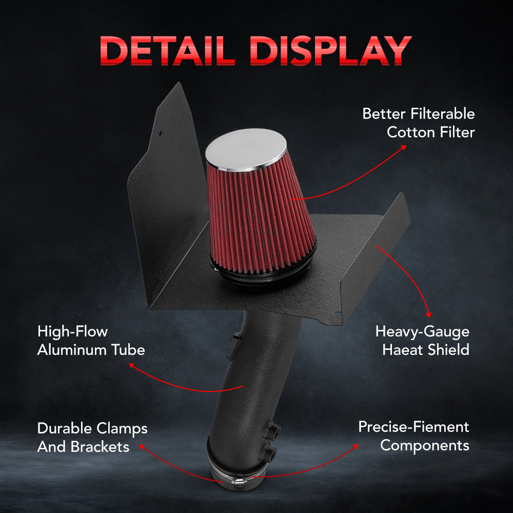 For 2012-2015 Toyota Tundra V8 5.7L High-flow Cold Air Intake Kit Flashark