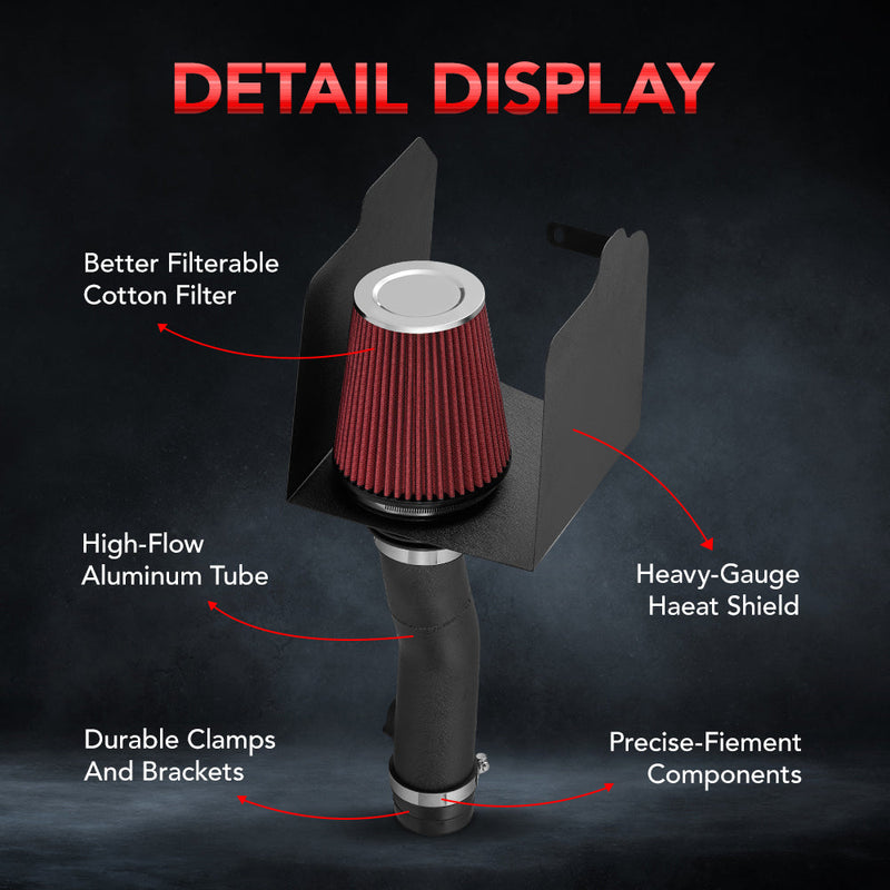 For 2016-2019 Toyota Tacoma 3.5L-V6 Cold Air Intake Kit Flashark