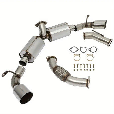 For 1991-1995 Toyota MR2 Turbo SW20 Catback Exhaust System w/4.5 Inches Dual Burnt Muffler Tip 2.0L Flashark