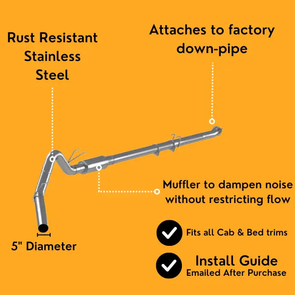 5" Exhaust DPF Delete | Ford 6.7L Powerstroke 2011-2019 thedieseldudes