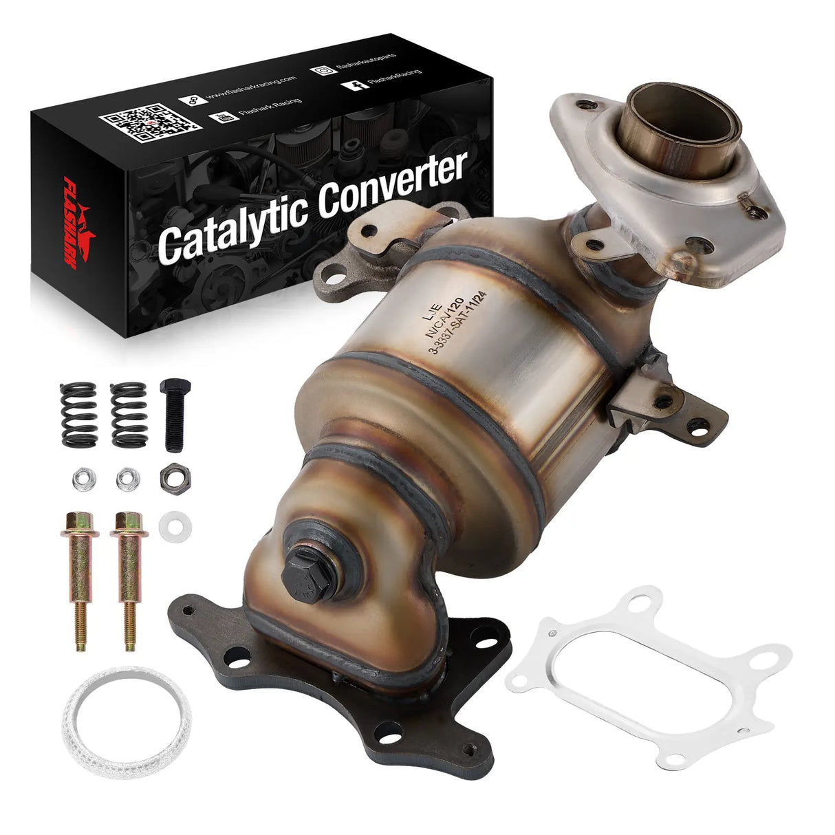 Front Catalytic Converter For 2007-2008 & 2015-2020 Honda Fit L4 1.5L-Direct Fit，E.P.A. Compliant Flashark