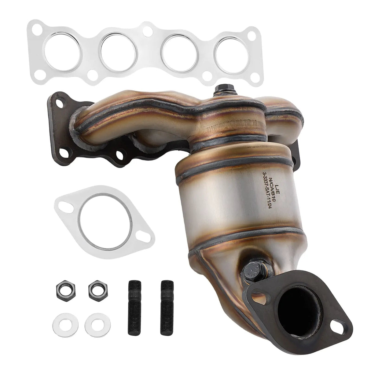 Front Exhaust Manifold Catalytic Converter Kit For 2017-2018 Hyundai Santa Fe Sport L4 2.4L Flashark