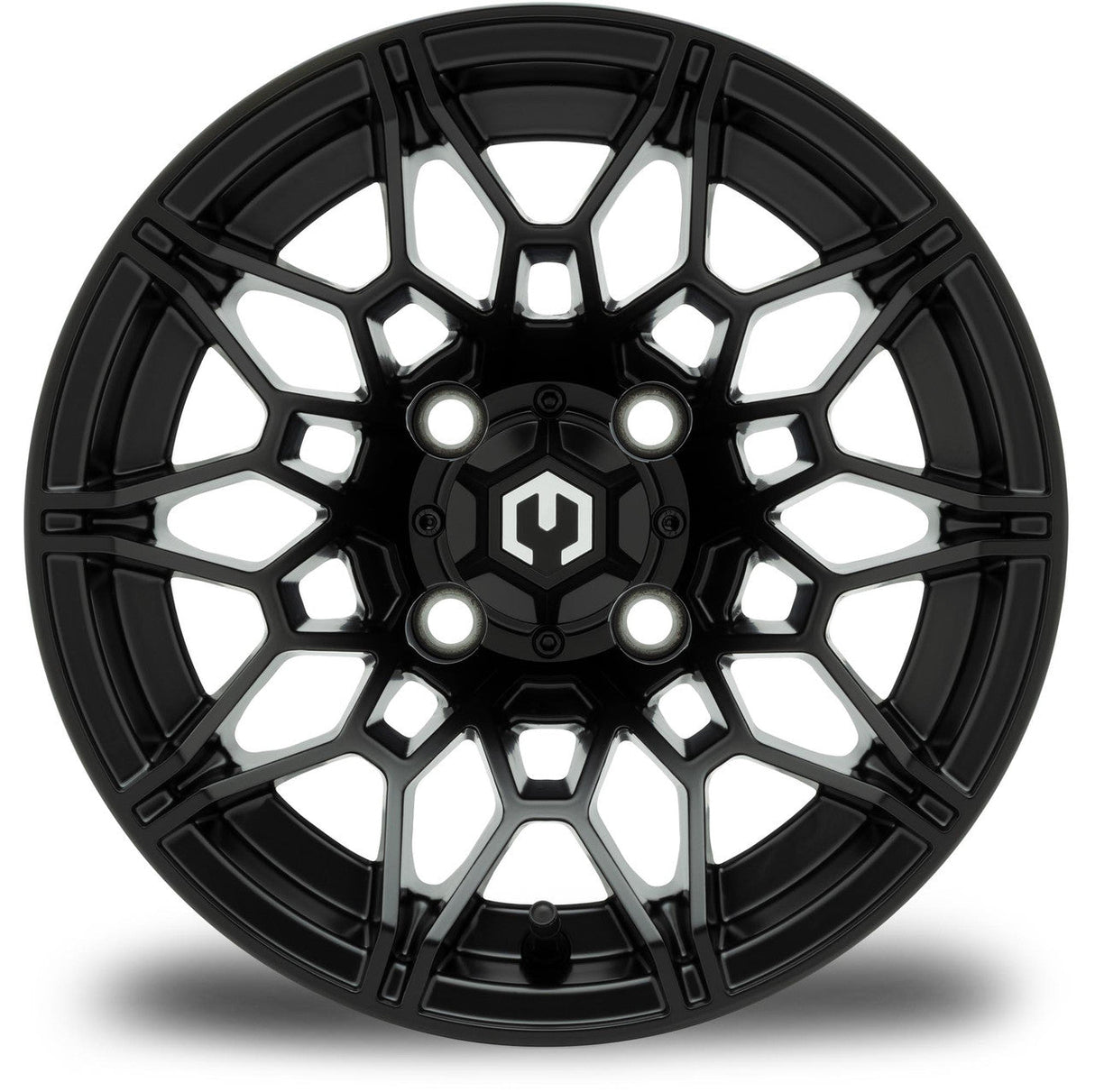 MODZ® Galaxy 12x7 Matte Black Golf Cart Wheel