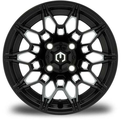 MODZ® Galaxy 12x7 Matte Black Golf Cart Wheel