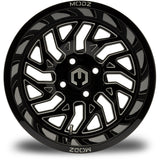 MODZ® Carnage 14x7 Glossy Black Golf Cart Wheel
