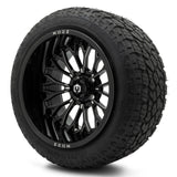 Modz Convict 15X10 Glossy Black with Arisun x-armory Steel belted Radial 23X10R15