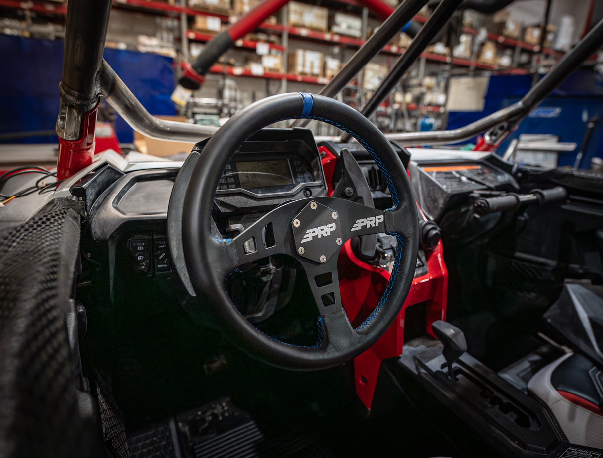 Flat Leather Steering Wheel by PRP