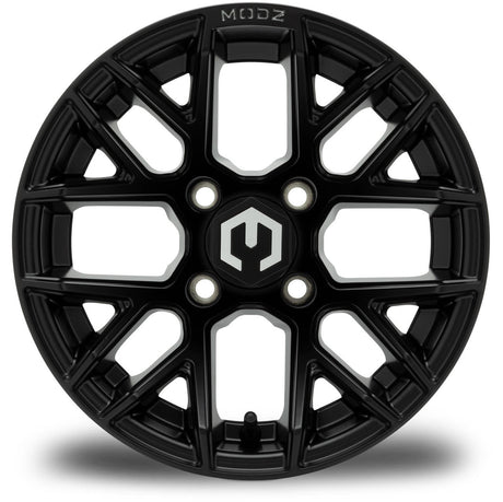 MODZ® Matrix 12x7 Matte Black Golf Cart Wheel