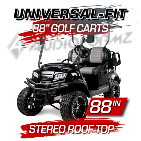 88in Universal-Fit Golf Cart Stereo Tops (4-Seat) Universal-Fit