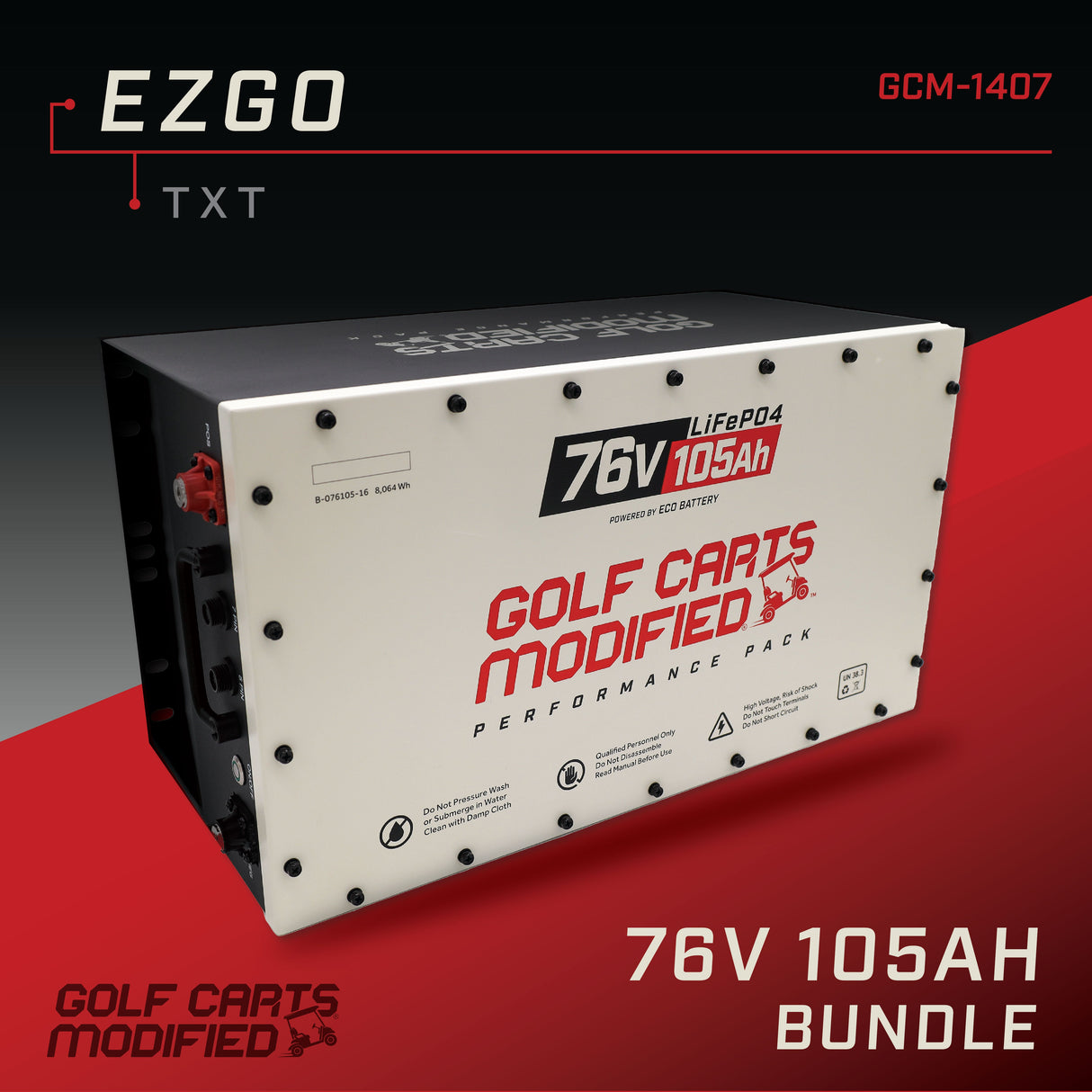 GCModified 76V 105AH Battery Bundle / EZGO TXT