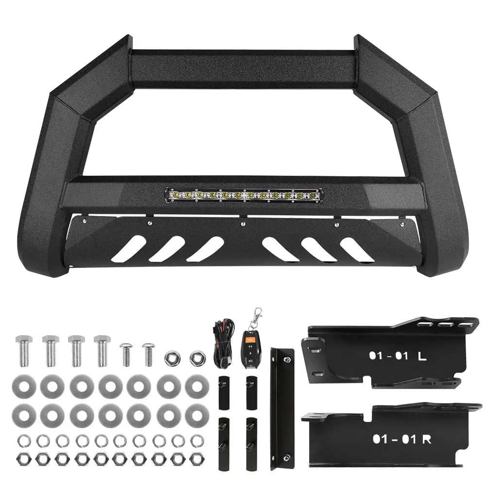 Black Bull Bar LED for 2007-2018 Chevy/GMC 1500 Truck & SUV