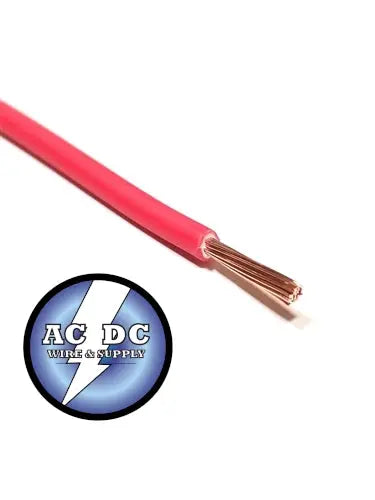 RED 8 GAUGE GXL AUTOMOTIVE HIGH TEMP COPPER WIRE AC/DC WIRE AND SUPPLY