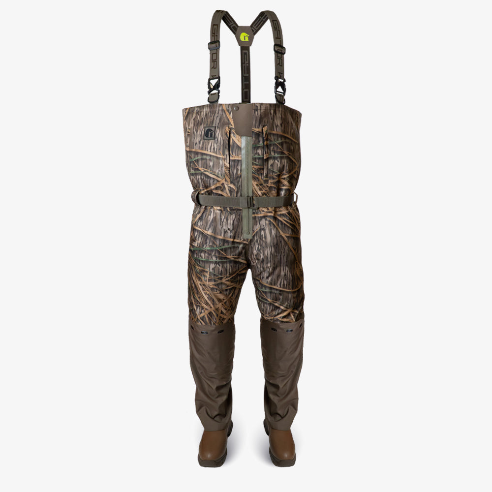 Omega Uninsulated Zip Waders | Mens - Mossy Oak Original Shadow Grass