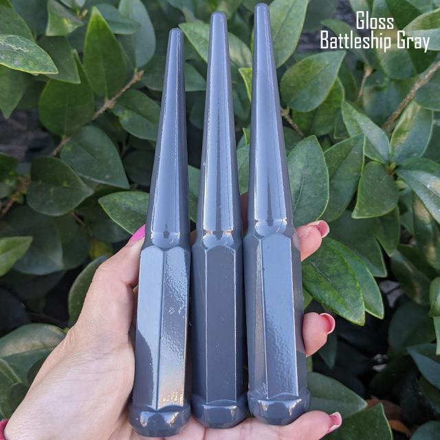 1 Pc 14x1.5 Spike Lug Nuts 6" Tall - Powder Coated - Various Colors