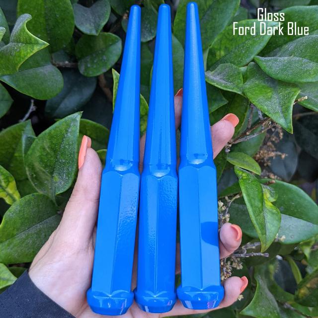 1 Pc 14x1.5 Spike Lug Nuts 6" Tall - Powder Coated - Various Colors