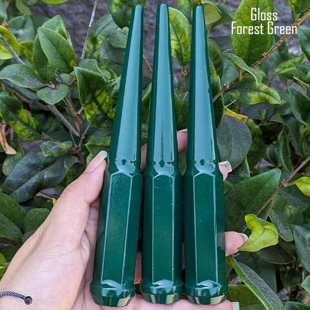 1 Pc 14x1.5 Spike Lug Nuts 6" Tall - Powder Coated - Various Colors