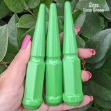 32 Pc 14x1.5 Spike Lug Nuts 4.5" Tall - Powder Coated - Various Colors