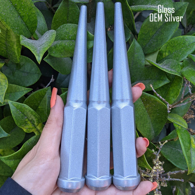 1 Pc 14x1.5 Spike Lug Nuts 6" Tall - Powder Coated - Various Colors