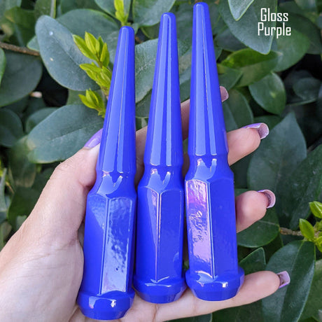 32 Pc 14x1.5 Spike Lug Nuts 4.5" Tall - Powder Coated - Various Colors