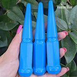 24 Pc 14x1.5 Spike Lug Nuts 4.5" Tall - Powder Coated - Various Colors