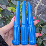 32 Pc 14x1.5 7-Spline Spike Lug Nuts 4.5" Tall - Powder Coated + Key Socket
