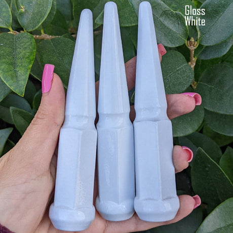 24 Pc 14x1.5 Spike Lug Nuts 4.5" Tall - Powder Coated - Various Colors