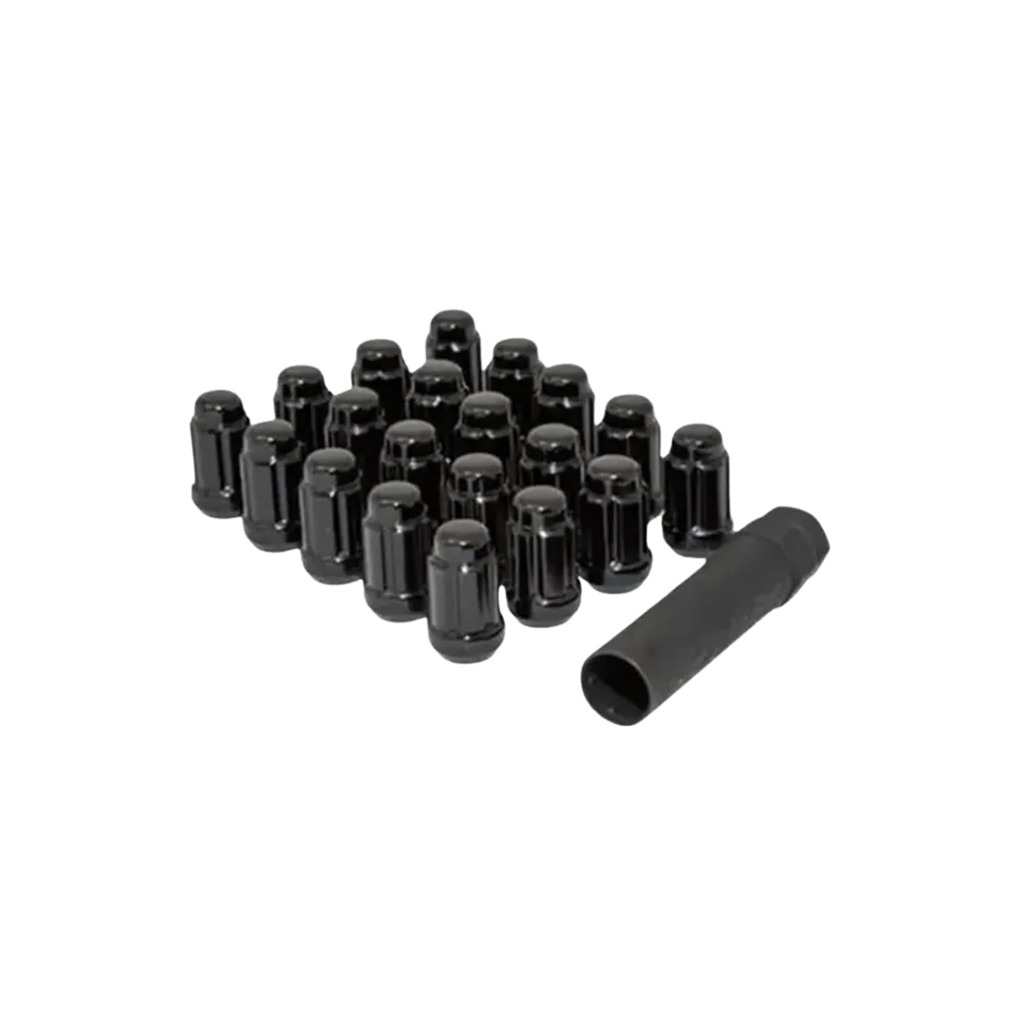 Gorilla 6 Lug 14-1.50 ET Spline Short Truck Lug Nuts Black