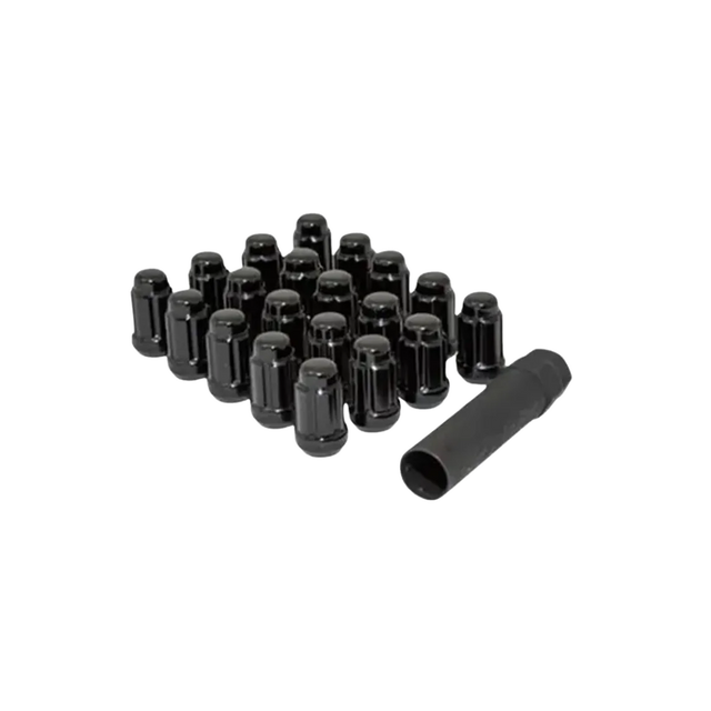 Gorilla 6 Lug 14-1.50 ET Spline Short Truck Lug Nuts Black