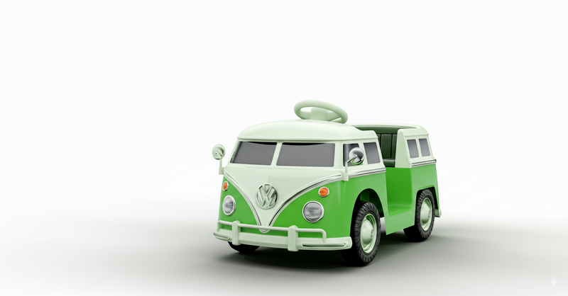 Volkswagen VW Bus Ride On Car Van for Kids W/Magic Cars® Wireless Parental Control