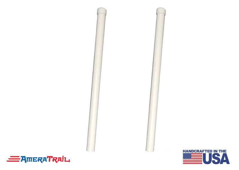 PVC Poles for Boat Trailer Guidepost, 1 Pair, Fits 1.5 x 1.5" Galvanized Guideposts - Available in 40", 48", 60"