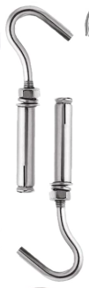 Expansion Hook M6  – Heavy Duty Anchor Hook for Concrete & Masonry (2Pack) TekShack