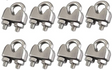 1/16" Wire Rope Clip Cable Clamp – U-Bolt Fastener for Steel Cable TekShack