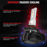 H10/9140/9145 LED Fog Lights Bulb 40W 6500K 6000LM White 2Pcs Flashark