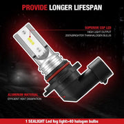 H10 9145 9140 LED Fog Light Bulbs 6000K 1900LM | 2 Bulbs Flashark