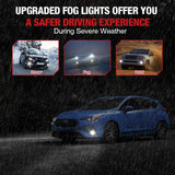 H10/9140/9145 LED Fog Light Bulbs 24W 6000K 4000LM White 2Pcs Flashark