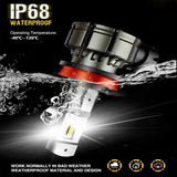 H11 H8 H9 LED Fog Light Bulbs 13W 6000LM 6000K | 2 Bulbs