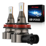 LF1 H11/H8/H16 LED Fog Light Bulbs 6000K 5500LM White 2Pcs Flashark
